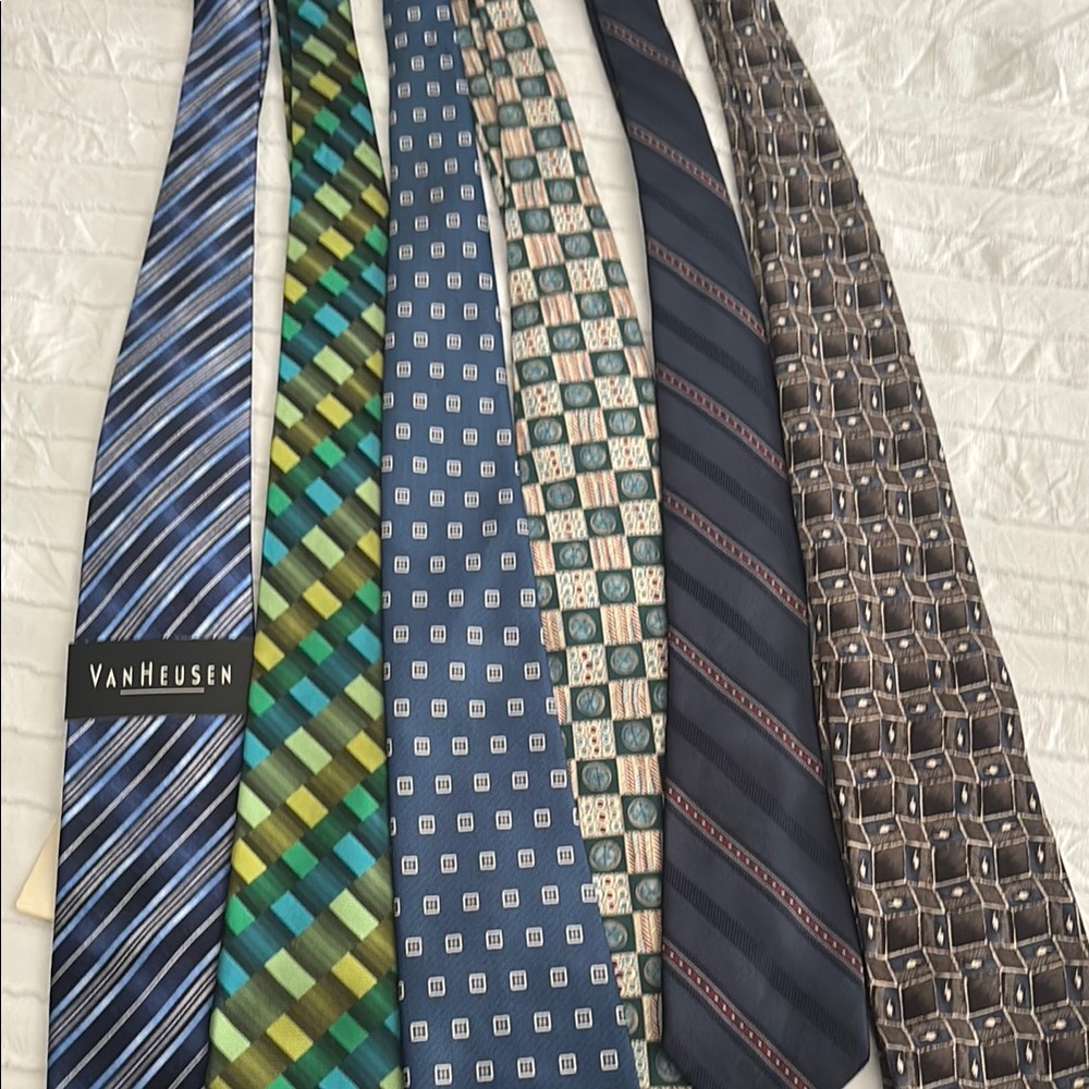 Van Heusen and More Men's Ties - Striped and Geometric Patterns